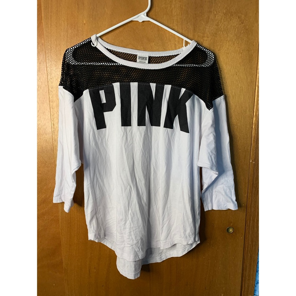 PINK Mesh Print Tee